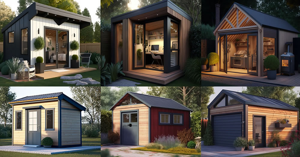 modern sheds and outbuildings